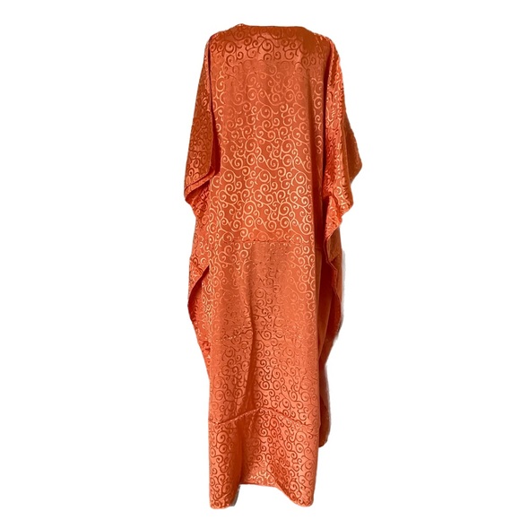 ANTTHONY MARK HANKINS ORIGINAL New Orange Swirl Caftan / Kaftan Dress - Picture 3 of 7